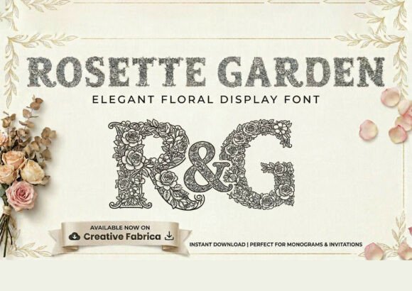 Rosette Garden: Elevating Design with Floral Typography