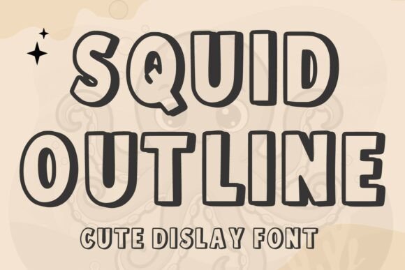 Squid Outline: A Playful Font for Modern Design